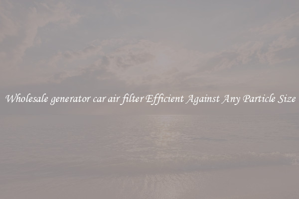 Wholesale generator car air filter Efficient Against Any Particle Size