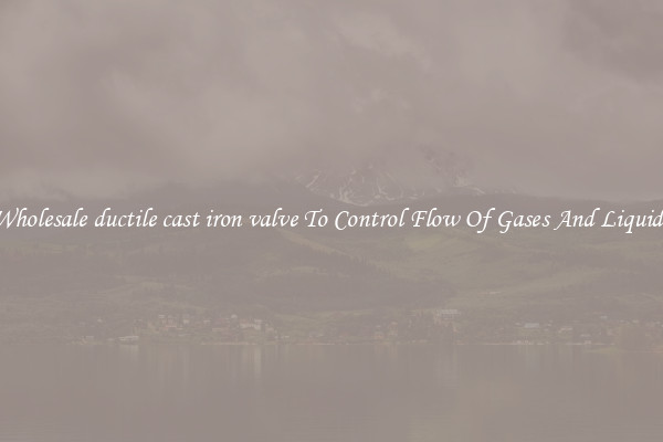 Wholesale ductile cast iron valve To Control Flow Of Gases And Liquids