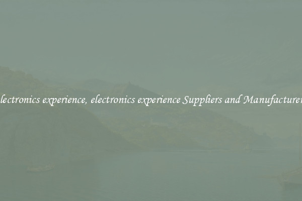 electronics experience, electronics experience Suppliers and Manufacturers