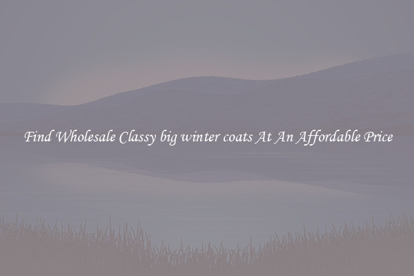 Find Wholesale Classy big winter coats At An Affordable Price