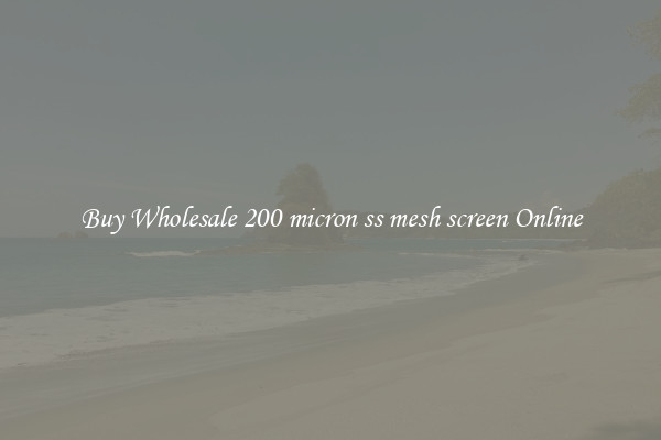 Buy Wholesale 200 micron ss mesh screen Online