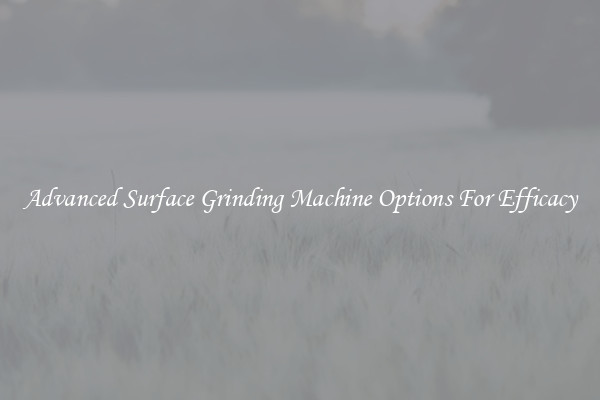 Advanced Surface Grinding Machine Options For Efficacy