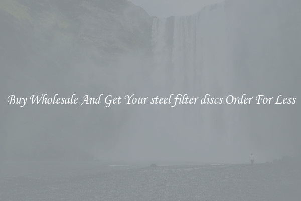 Buy Wholesale And Get Your steel filter discs Order For Less