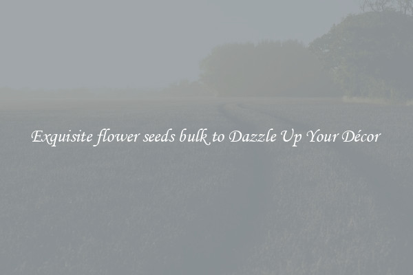 Exquisite flower seeds bulk to Dazzle Up Your Décor 