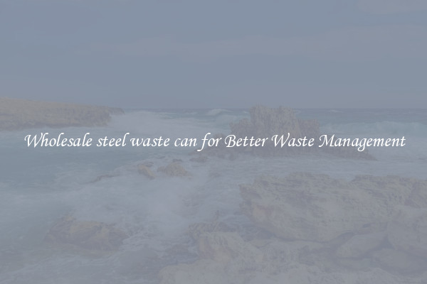 Wholesale steel waste can for Better Waste Management