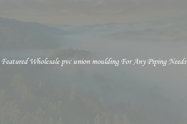 Featured Wholesale pvc union moulding For Any Piping Needs